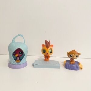 Littlest Pet Shop McDonalds Figure Lot LPS Bird Monkey